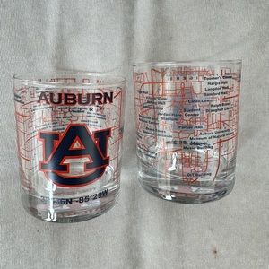 AUBURN TIGERS bar glasses